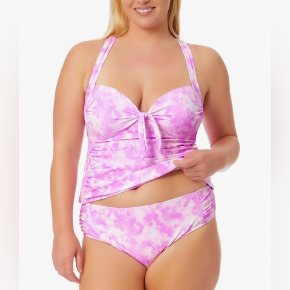 California Waves Sunkissed Sunrise Lavender Bikini Set Size 2(20/24) NWT